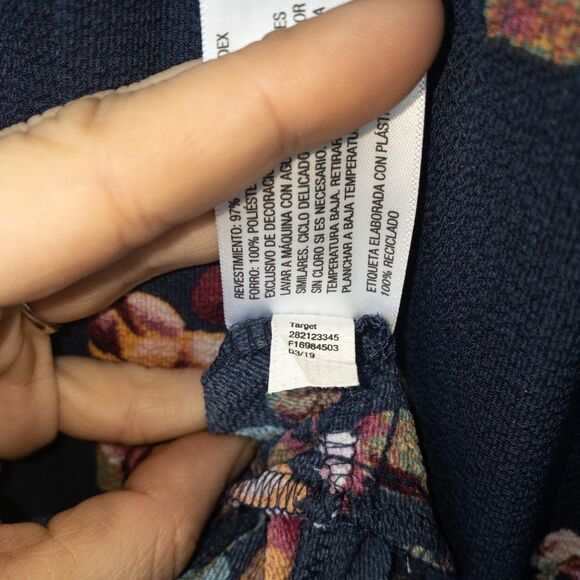 NWOT Xhilaration Empire Waist Floral Tie Front Size Medium - Picture 8 of 9